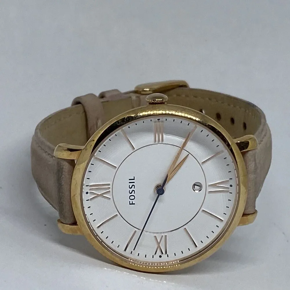Fossil Jacqueline ES3988 Women's Blush Leather Analog Dial Quartz Watch MP369